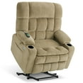 thumbnail image 1 of Oversized 27.2" Seat Width Dual Motor Power Recliner Lift Chair with Vibration and Heat for Height 5'3"-5'9", Infinite Position, 1 of 10