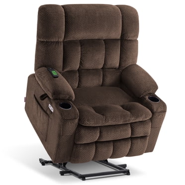 MCombo Oversized 27.2" Seat Width Dual Motor Power Recliner Lift Chair with Vibration and Heat for Height 5'3"-5'9", Infinite Position