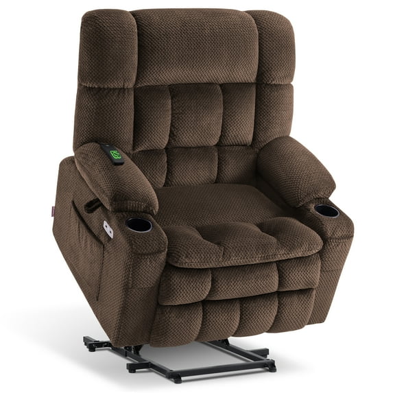 MCombo Oversized 27.2" Seat Width Dual Motor Power Recliner Lift Chair with Vibration and Heat for Height 5'3"-5'9", Infinite Position