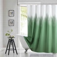 thumbnail image 1 of Extra Wide Fabric Shower Curtain, Blue Ombre Waterproof Around Shower Curtains for Bathroom, Microfiber Cloth Wide Bath Curtains, 108" W x 72" H, 1 of 6