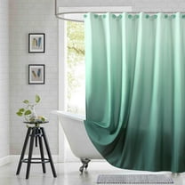 Extra Wide Fabric Shower Curtain, Blue Ombre Waterproof Around Shower Curtains for Bathroom, Microfiber Cloth Wide Bath Curtains, 108" W x 84" H