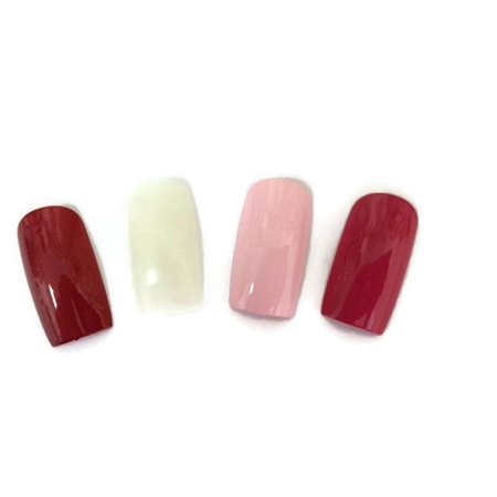 Extra Wide False Nails Four Pack Of Colors. Crossdressing, Transgender, Drag-Queen