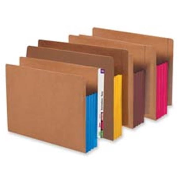Extra Wide File Pockets- 3-.50 Exp- Letter- Blue