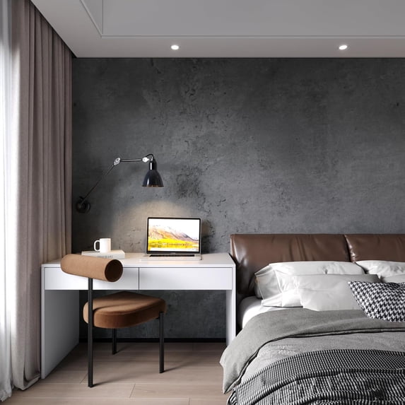 Extra Wide Grey Concrete Wallpaper Peel and Stick Light Cement Look Paper Matte Thicken Adhesive Vinyl Wall Paper for Bedroom Living Room Modern Industrial Style Misty