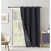 Extra Wide Grommet Blackout Curtain Panel with Black Backing & Grommets 54" x 84"