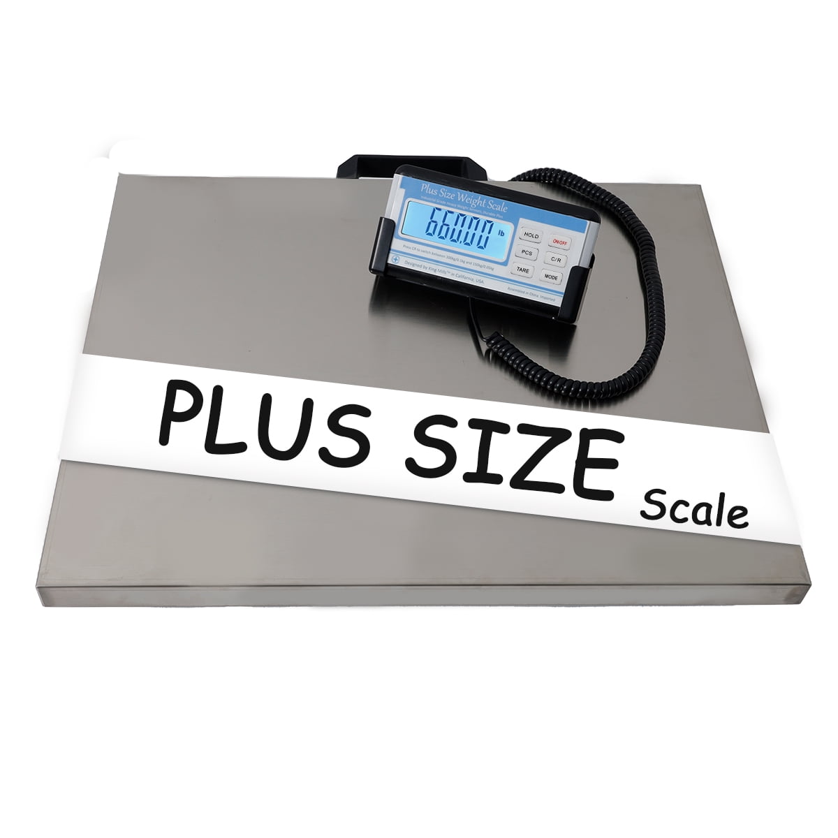 Extra Wide Heavy Duty Scale for Body Weight, 300kg/660 Lb Bariatric Scale w. Wall Mount External Digital Display
