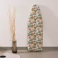 thumbnail image 1 of Extra Wide Ironing Board Cover 58x19 inch, Drawstring Replacement, Heat Resistant Cotton, Multiple Patterns - Grey Arrow, Banana Leaf, Dandelion, Rose, Daisy, 1 of 5