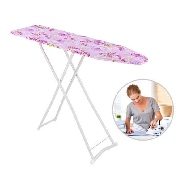 Extra-Wide Ironing Board with Iron Rest, Height Adjustable Folding Laundry Table, Non-Slip Wear-Resistant Clothes Ironing Station with Storage Hook