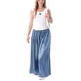 thumbnail image 1 of Extra Wide Leg Denim Pants for Women Long Jeans Elastic Waist with Pockets Loose Casual, 1 of 7