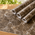 Extra Wide Marble Granite Peel And Stick Wallpaper Brown Thicken ...