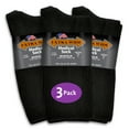 thumbnail image 1 of Extra Wide Medical Crew (Mid-Calf) Black Socks (3 Pairs) for Men and Women, Made in USA, Pick your size, Do not size up., 1 of 5