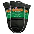 thumbnail image 1 of Extra Wide Medical (Diabetic) Quarter (Anklet) Sock (Pack of 3) - Up to 6E Width, Antimicrobial, Made in USA, for Men and Women (Black - Large), 1 of 3