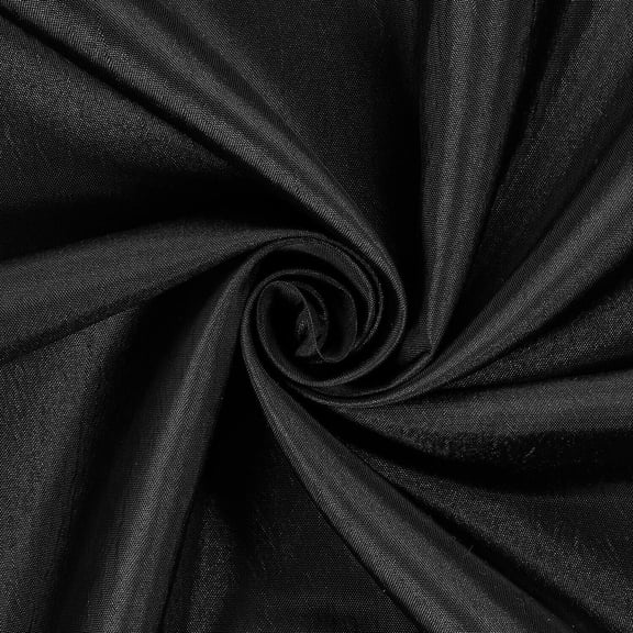 Extra Wide Nylon Taffeta 110 Inch Lightweight Shiny Crisp Fabric By The Yard - For Sewing Apparel, Accessories, & Décor - Black (5 Yards)
