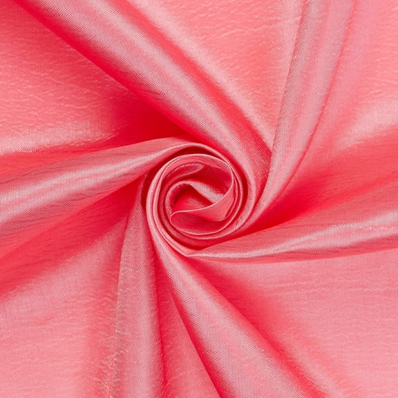 Extra Wide Nylon Taffeta 110 Inch Lightweight Shiny Crisp Fabric By The Yard - For Sewing Apparel, Accessories, & Décor - Coral (10 Yards)