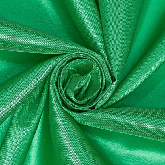 Extra Wide Nylon Taffeta 110 Inch Lightweight Shiny Crisp Fabric By The Yard - For Sewing Apparel, Accessories, & Décor - Kelly Green (1 Yard)