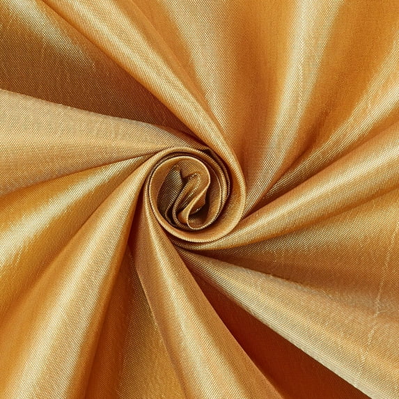 Extra Wide Nylon Taffeta Fabric 110" Wide For Table Covers, Gowns, Garments, Curtains, Drapery and Dresses (Gold)
