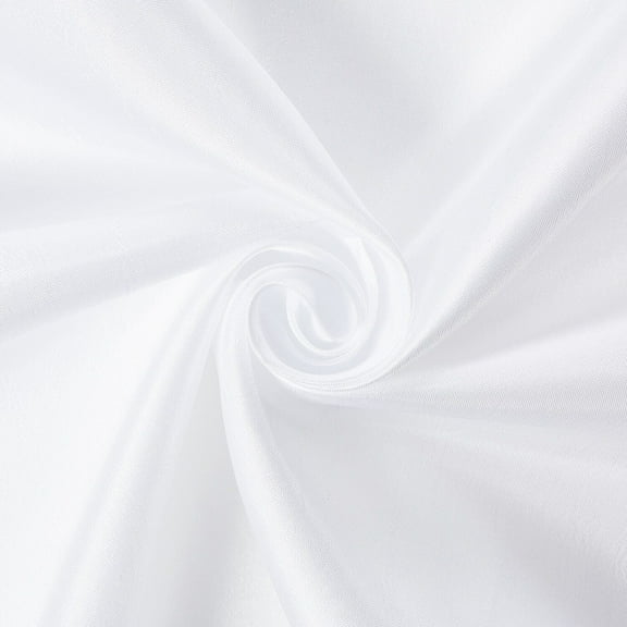 Extra Wide Nylon Taffeta Fabric 110" Wide For Table Covers, Gowns, Garments, Curtains, Drapery and Dresses (White)