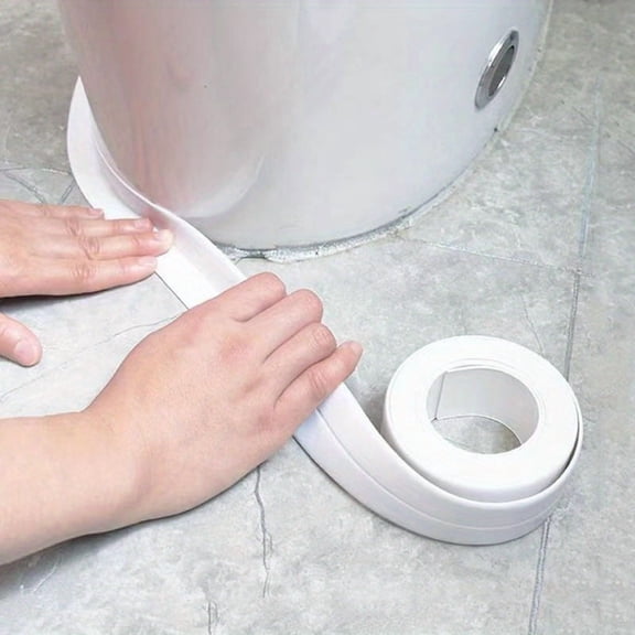 Waterproof Caulk Tape, Flexible Self-Adhesive Seal Strip for Bathtub Splash Guard, Kitchen Sink Protector & Wall Edge Trim