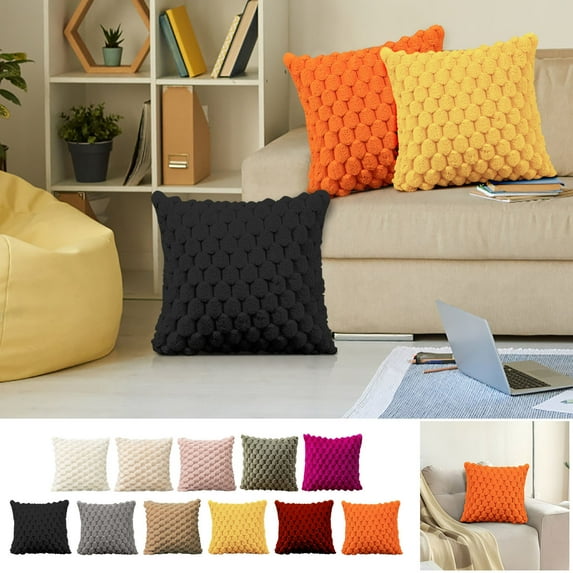 Extra Wide Pillow Cases Weaving Snowflake Velvet Solid Color Pillow Office Sofa Lumbar Support Pillow Bedside Support Pillowcase Cushion Clearance Under 10$!