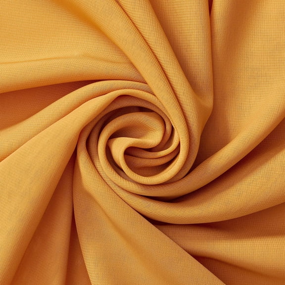 Extra Wide Polyester Chiffon (110”) Fabric - Gold Sheer By The Yard