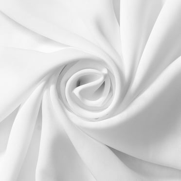 Extra Wide Polyester Chiffon (110”) Fabric - White Sheer By The Yard