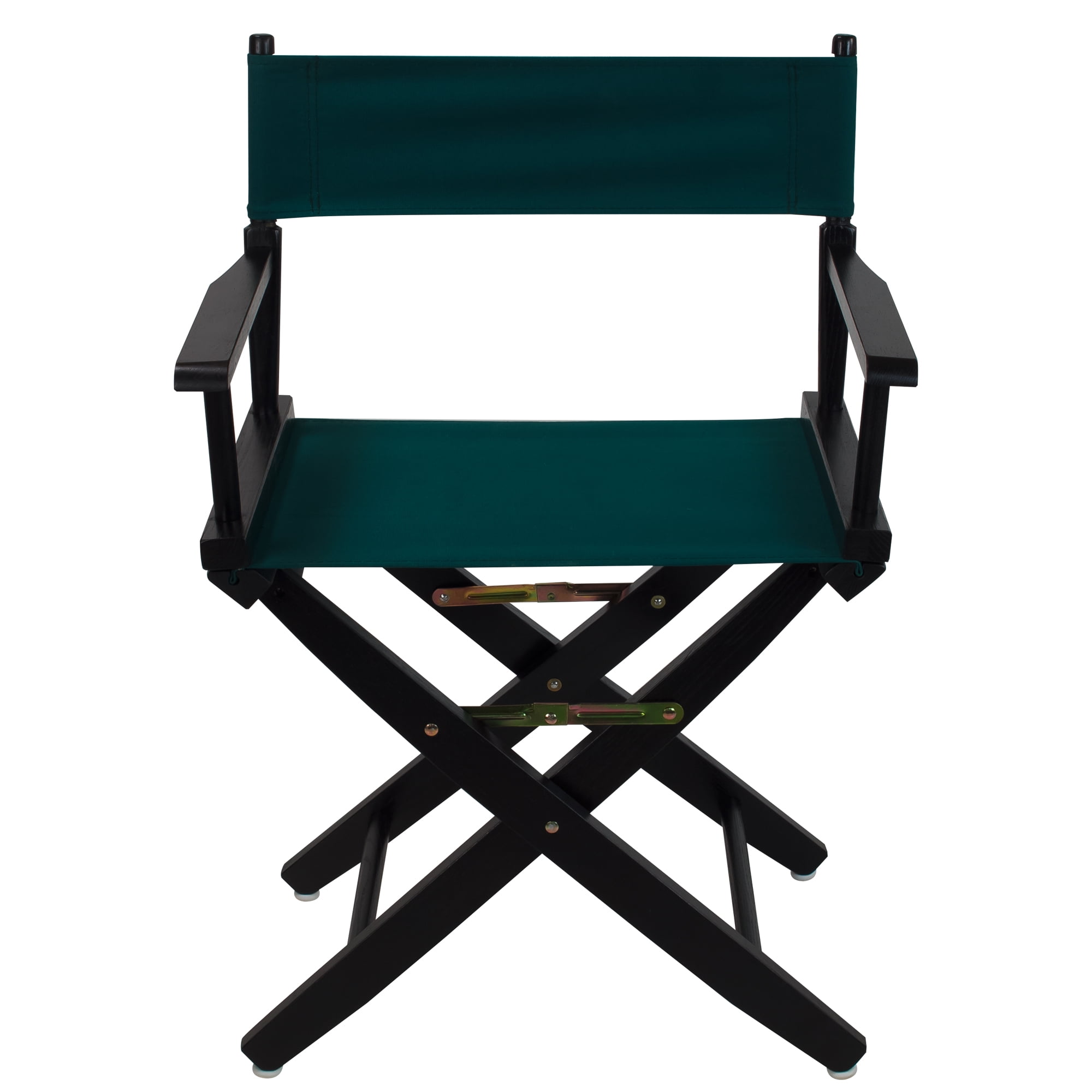 Extra-Wide Black Wood and Hunter Green Canvas Directors Chair
