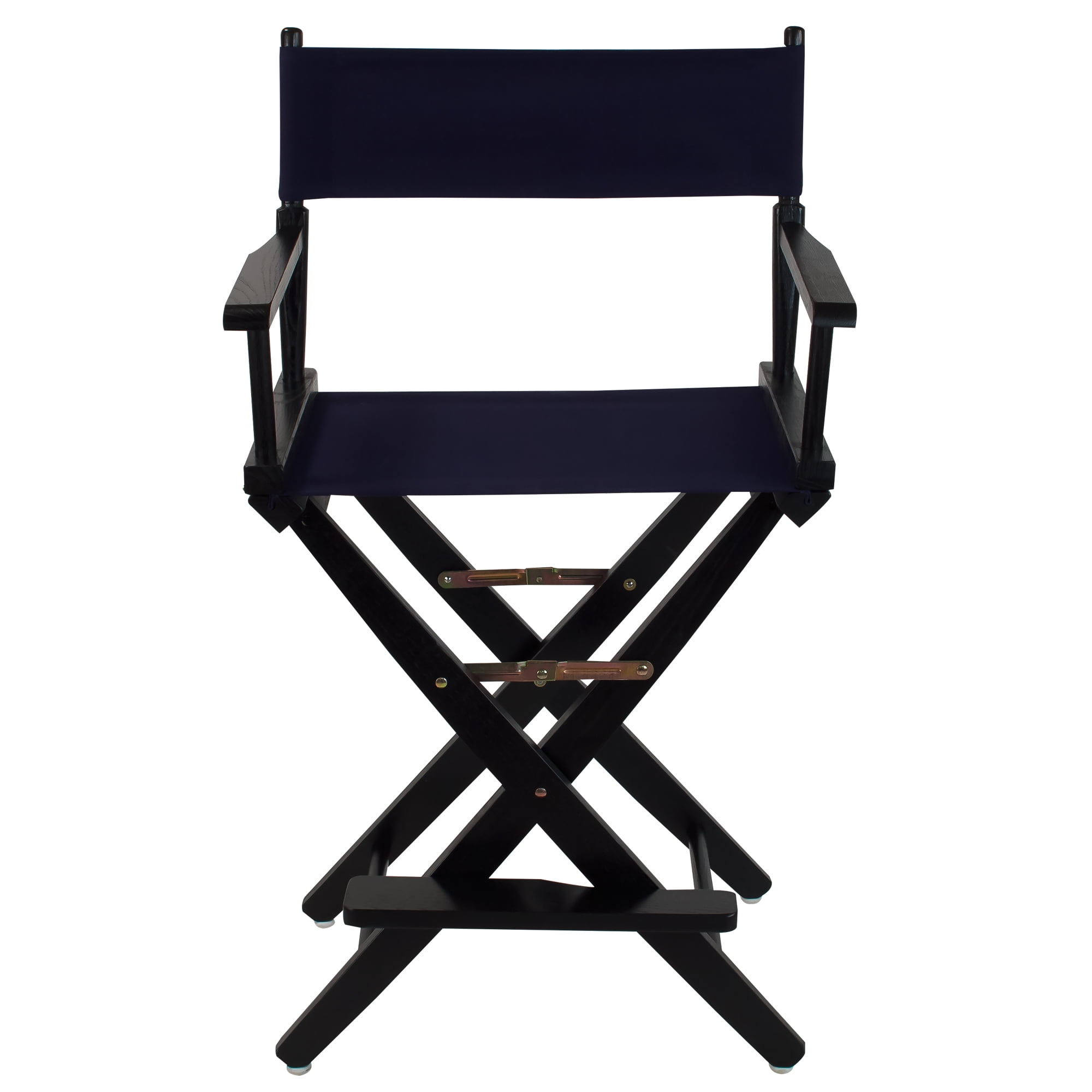 Extra-Wide Black and Navy Oak Directors Chair