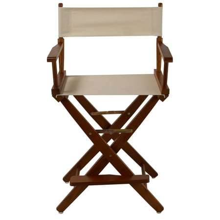 Extra-Wide Premium 24 in. Oak Counter Height Directors Chair
