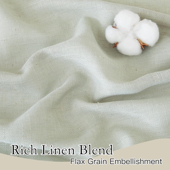 Extra Wide Room Divider Curtain - Semi Sheer with Grommet for Office Bedroom, Linen Textured Large Window Curtains for Sliding Glass Door, Sage Green, W 100" x L 108", 1 Panel