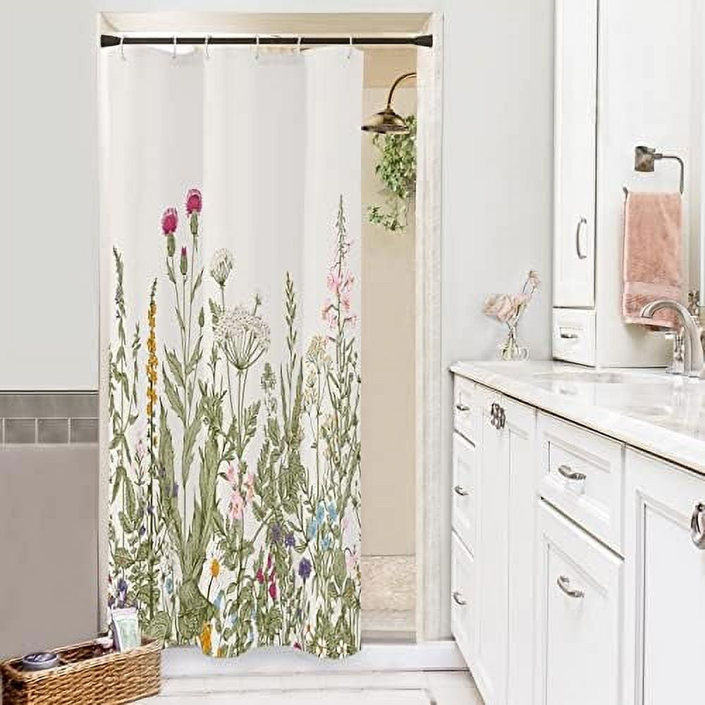 Extra Wide Shower Curtain for Clawfoot Tub 108 x 72 Wrap Around Shower