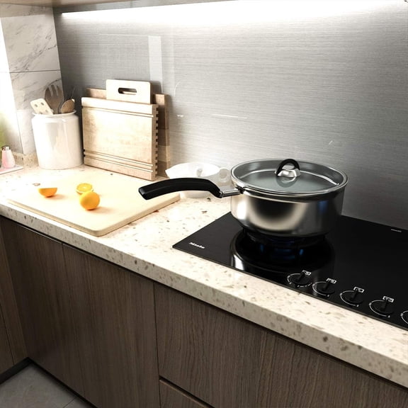 Extra Wide Silver Peel and Stick Countertop Contact Paper, Textured Self-Adhesive Vinyl Wallpaper, Thick Waterproof, Oil & Heat Resistant Metal-Look Stickers for Kitchen, 157 x 31.5 Inch