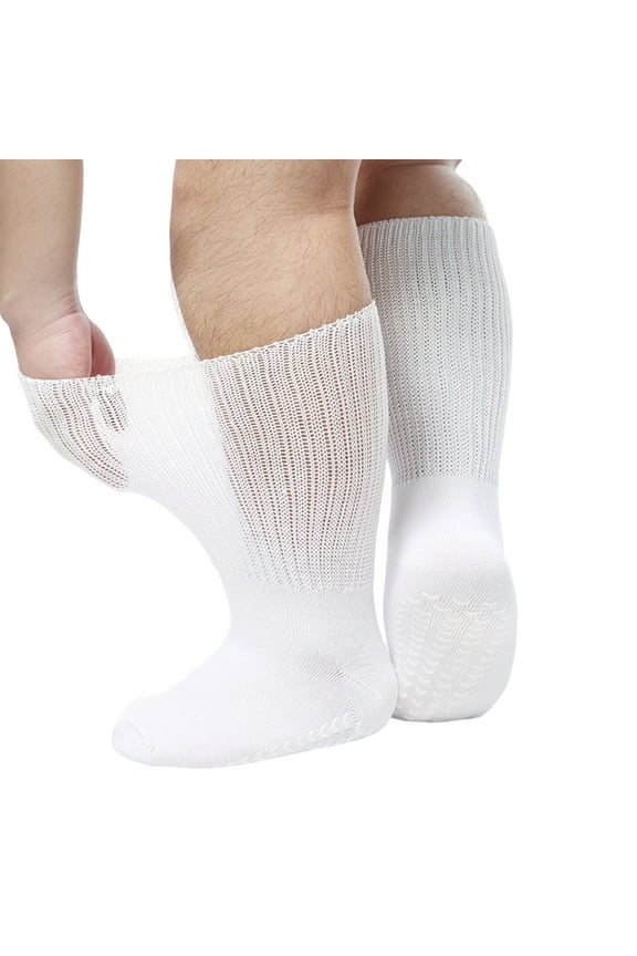 Extra Wide Socks for Swollen Feet Stretch to 30" Seniors Diabetics Socks None Binding Loose Fit Top for Edema Lymphedema