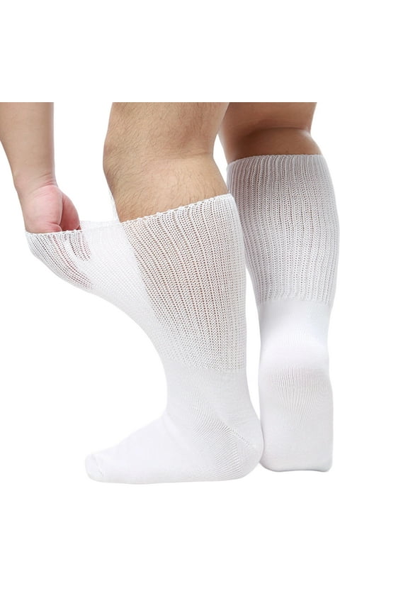 Extra Wide Socks for Swollen Feet Stretch to 30" Seniors Diabetics Socks None Binding Loose Fit Top for Edema Lymphedema