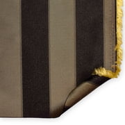 Extra Wide Striped Upholstery Jacquard 100% Polyester 118" Fabric By The Yard - Black / Gold