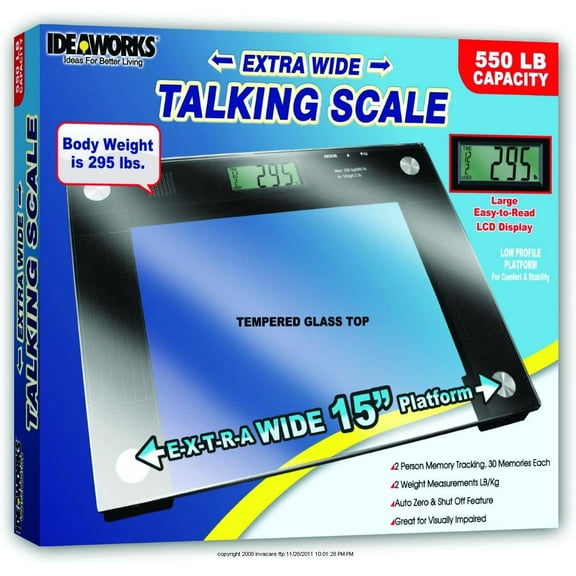 Extra Wide Talking Scale, Talking Scale Glass 15X12, (1 Each, 1 Each)
