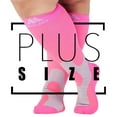 thumbnail image 1 of Extra Wide Unisex Compression Stockings 20-30mmHg for Running - Hot Pink, 2XL, 1 of 8