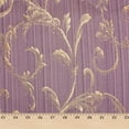 thumbnail image 1 of Extra Wide Vine Upholstery Jacquard 100% Polyester 118" Fabric By The Yard - Lilac / Gold, 1 of 1
