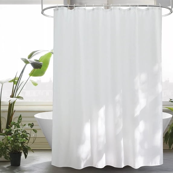 Extra Wide, Washable Textile for Bathroom, Stylish Mold-Resistant Design Waterproof & Anti-Mold White Shower Curtain