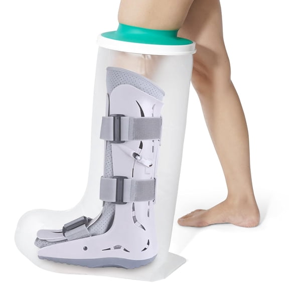 Extra Wide Waterproof Leg Cast Cover For Shower Adult Reusable Shower Boot Cover Watertight Foot Protector