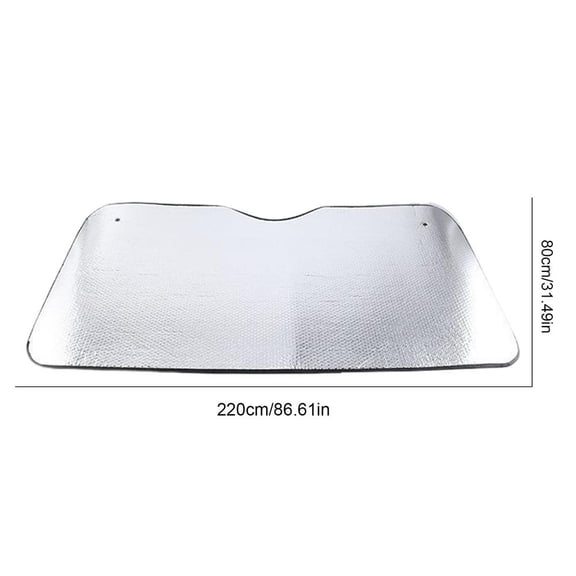 Extra-Wide Windshield Sun Shade for Trucks Heavy-Duty Foldable Heat Shield for RV, Semi-Trucks, and Large Commercial Vehicles, UV Reflective Car Sunshade
