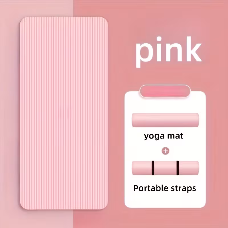 Extra Wide Yoga Mat - Heavy-Duty NBR Non-Slip Fitness Mat , Extra Thick Cushioned Surface for Home Gym, Pilates, Dance & Yoga - Extra Long Exercise Mat for Beginners & Professionals, Compatible with