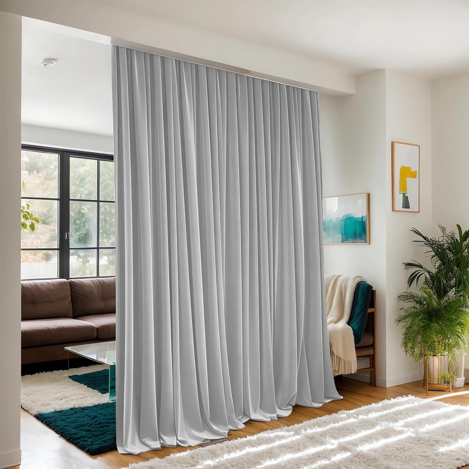 Extra Wide blackout Curtains Soundproof Room Separator - Room Divider
