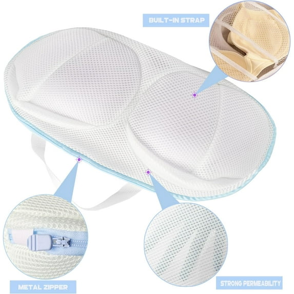 Extra-large Bra Laundry Bags for Washing Machine - Set of 2 Bra Washing Bags with Zipper