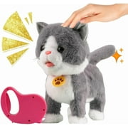 Extra large Lifelike Robot Cat ToyInteractive Robot with Touch Sensing, Voice Mimicry, Licking Motion, Soft Fur, USB charging | Perfect for Kids Style B 1 PCS