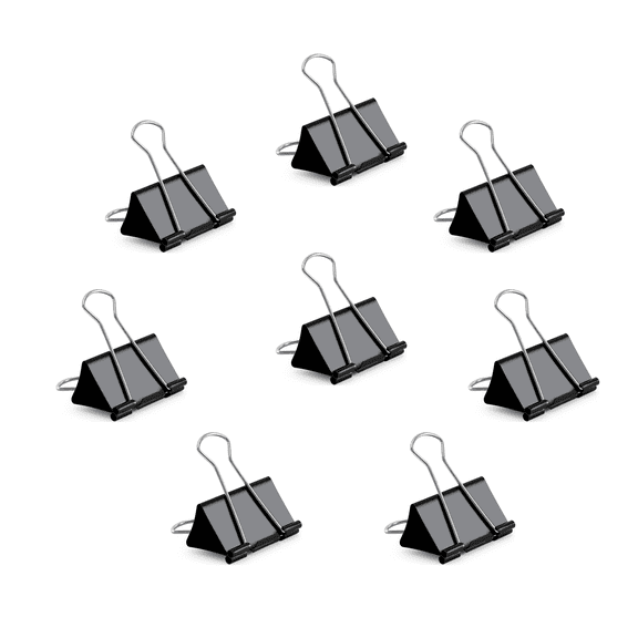Extra large binder clips 2.4 inch, jumbo heavy duty binder clips for office home, black paper clips for organizing documents, sealing bags, bulletin boards, 8 pack, black