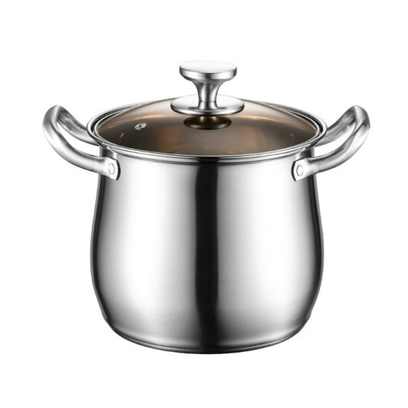 Extra large capacity soup pot 201 stainless steel pot can steam and cook- Kitchen, Dining & Bar