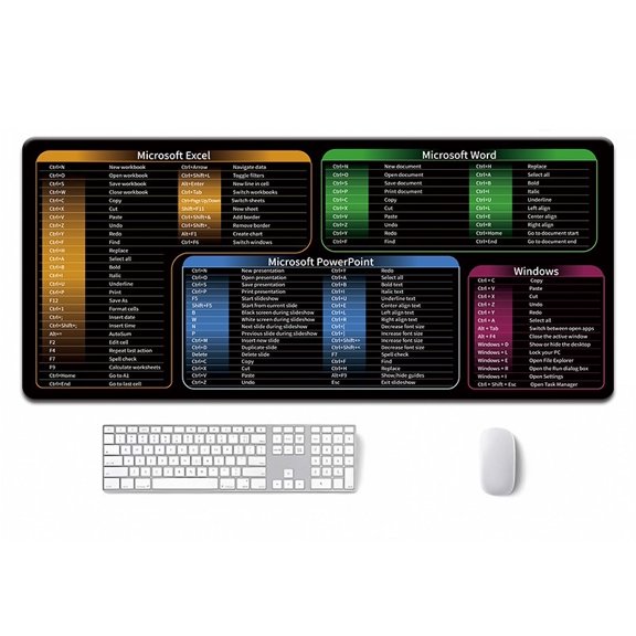 Extra large dirt-resistant gaming computer mouse pad 300*800*2mm shortcut key design anti-slip and wear-resistant