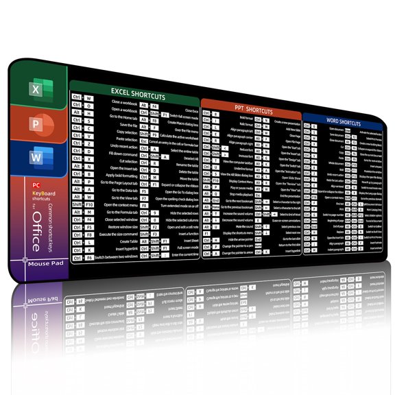 Extra large dirt-resistant gaming computer mouse pad 300*800*2mm shortcut key design