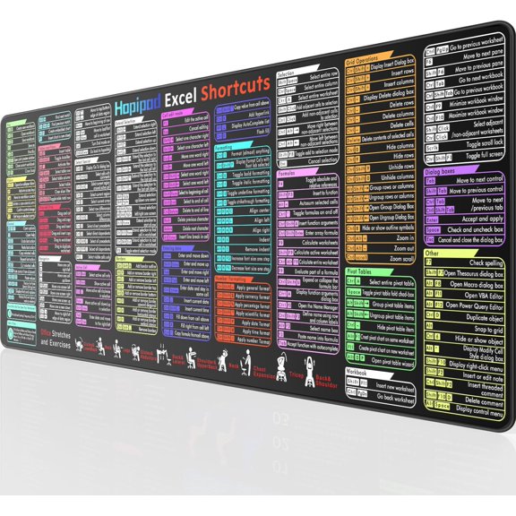 Extra large dirt-resistant gaming computer mouse pad 300*800*2mm shortcut key design