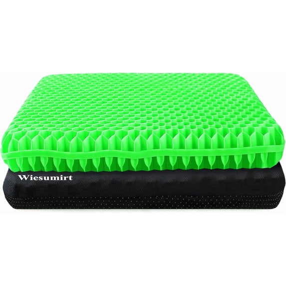 Extra-large gel seat cushion, suitable for long periods of sitting, super large and thick, for back, buttocks, sciatica, and tailbone pain relief, suitable for office, wheelchair, car, chaise lounge,
